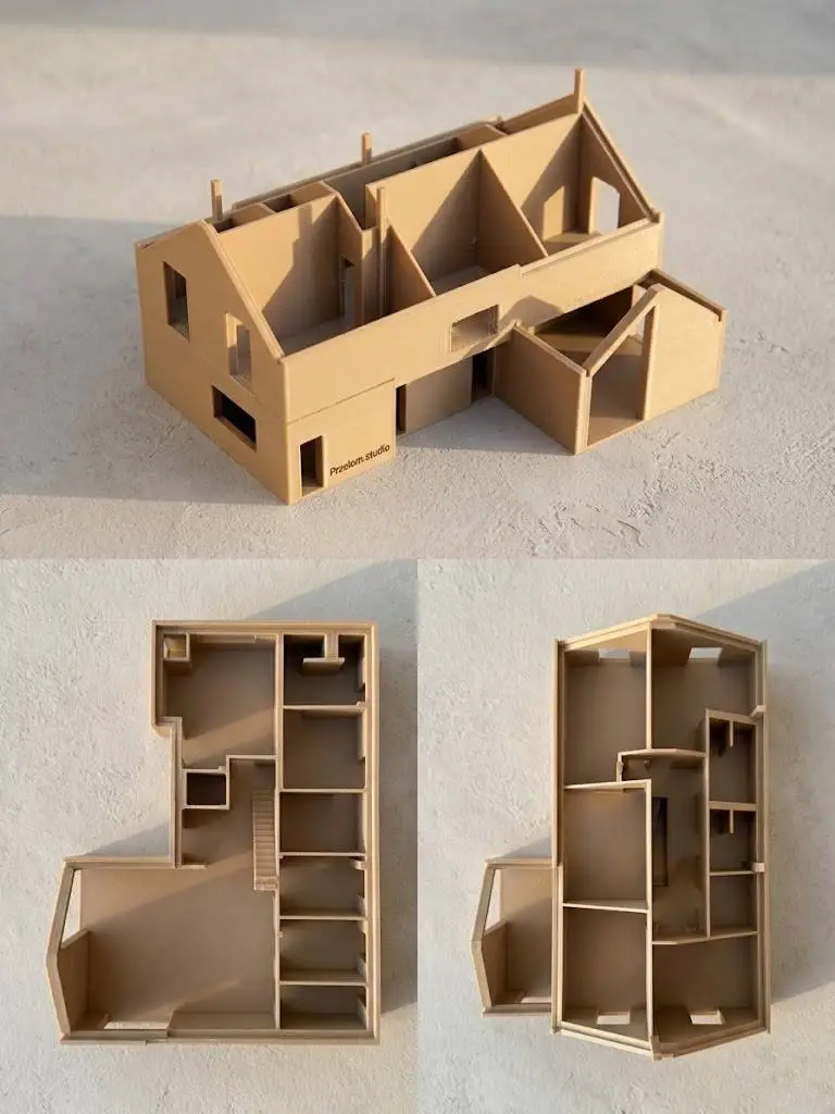 Wydruk 3D przestawiający przekroje