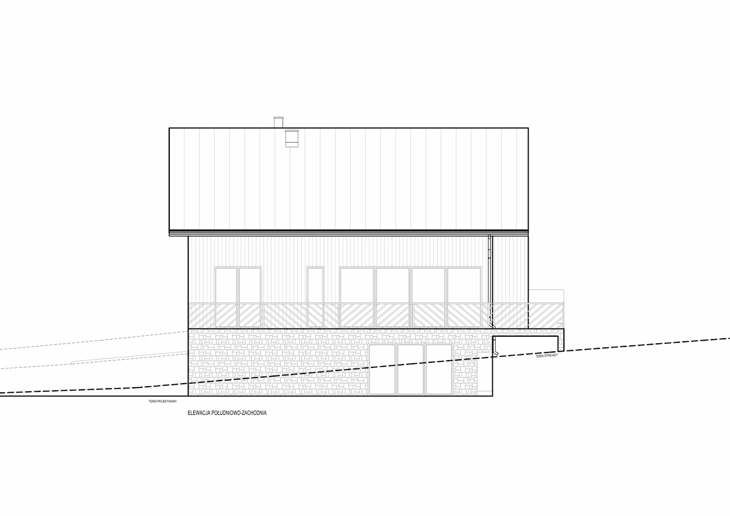 Elewacja południowo - zachodnia